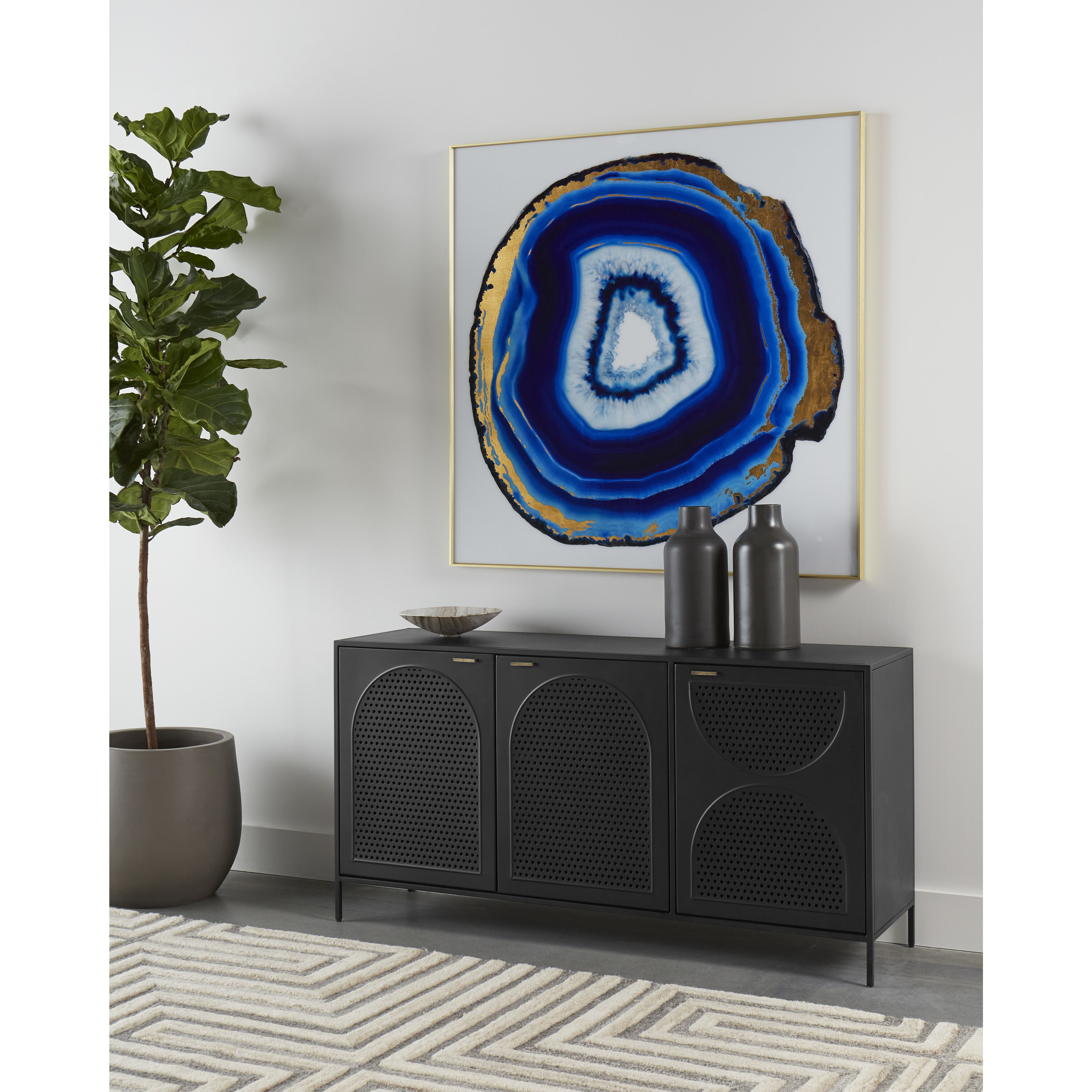 Blue Agate Gold Luxe Art